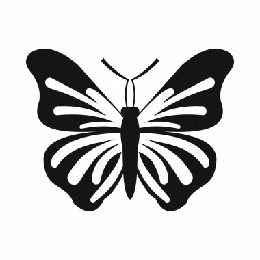 Kelebek kutsal kişilerin resmi, basit tarzı