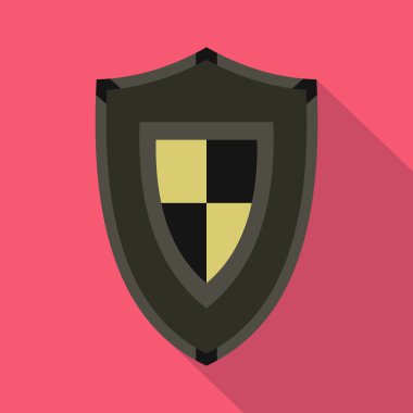 Kalkan kutsal kişilerin resmi, düz stil