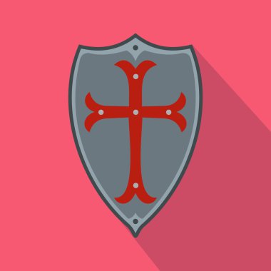 Kalkan kutsal kişilerin resmi, düz stil