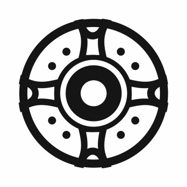 Kalkan kutsal kişilerin resmi, basit tarzı