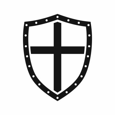 Kalkan kutsal kişilerin resmi, basit tarzı