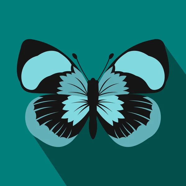 Значок бабочки, плоский стиль — стоковый вектор