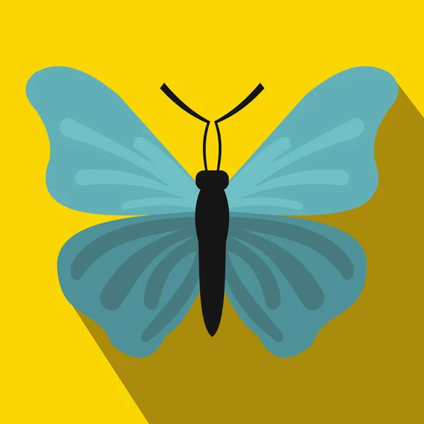 Vlinder icoon, platte stijl — Stockvector