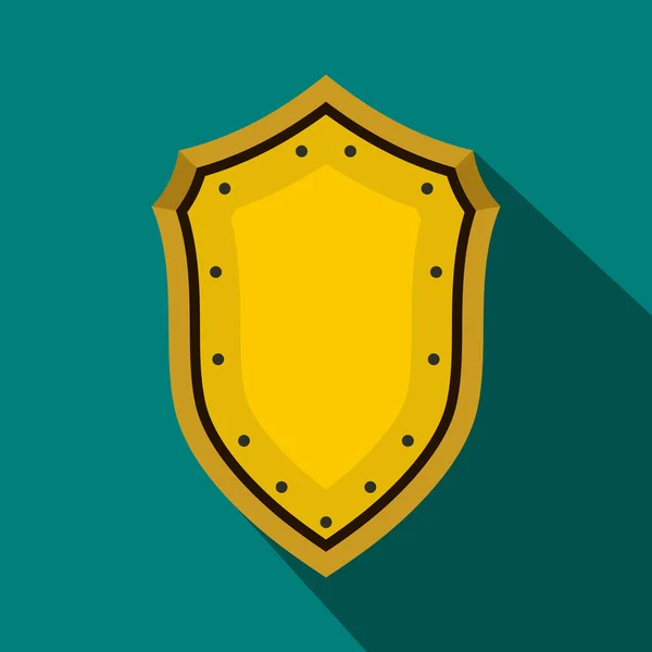 Ícone de escudo, estilo plano — Vetor de Stock