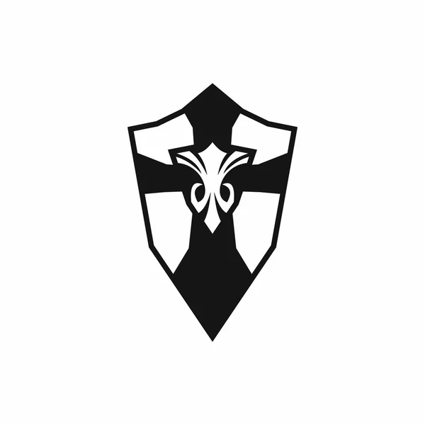 Icono de escudo, estilo simple — Vector de stock