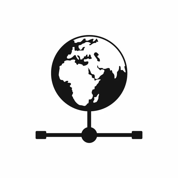 Globo icono, estilo simple — Archivo Imágenes Vectoriales