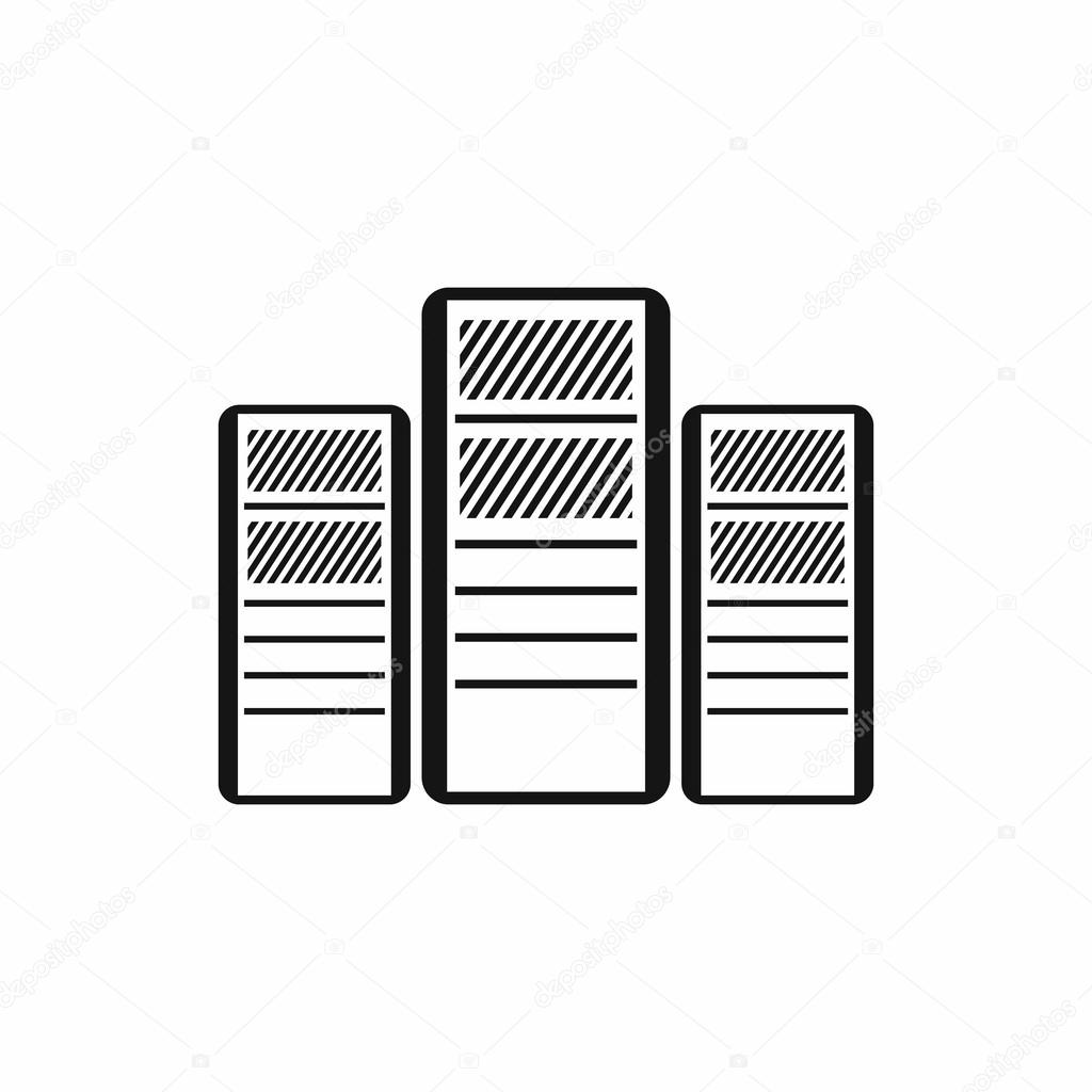 データベース サーバー アイコン シンプルなスタイル ストックベクター C Ylivdesign