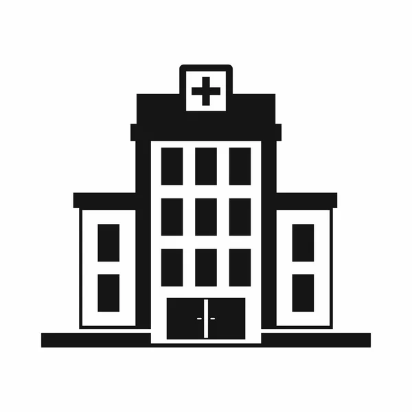 Icono del hospital, estilo simple — Vector de stock