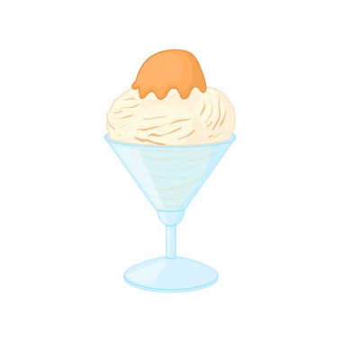 Bir kase simgesi soslu vanilyalı dondurma