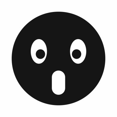 Açık ağız simgesi olan korkmuş ifade