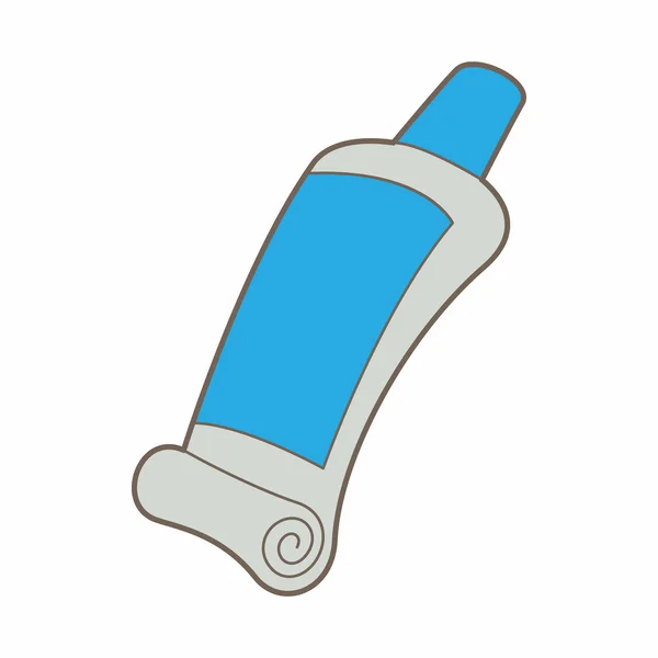 Tube mit blauer Farbe Ikone, Cartoon-Stil — Stockvektor