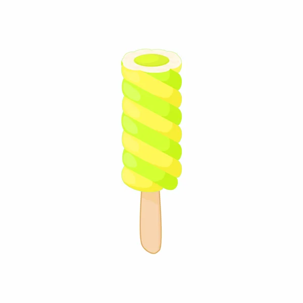 Frosty lemon and lime fruit popsicle icon — Stock Vector