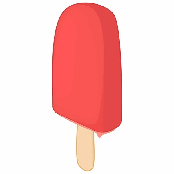 Mrazivý červené plody popsicle ikona, kreslený styl — Stockový vektor