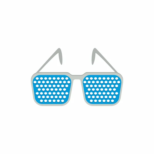 ピンホール眼鏡のアイコン、漫画のスタイル — ストックベクタ