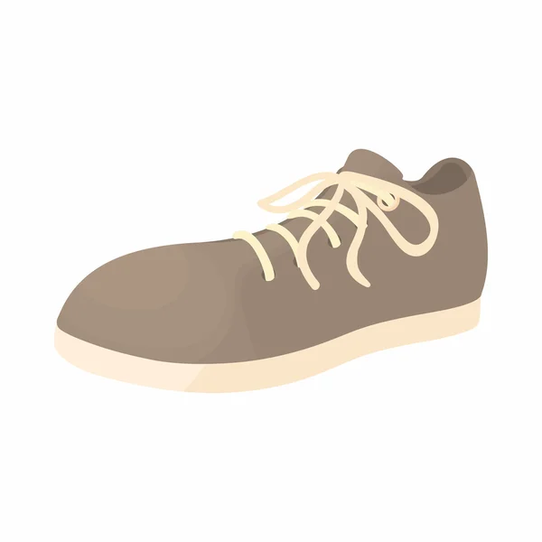 Zapato gris masculino con estilo de dibujos animados icono de suela blanca — Archivo Imágenes Vectoriales