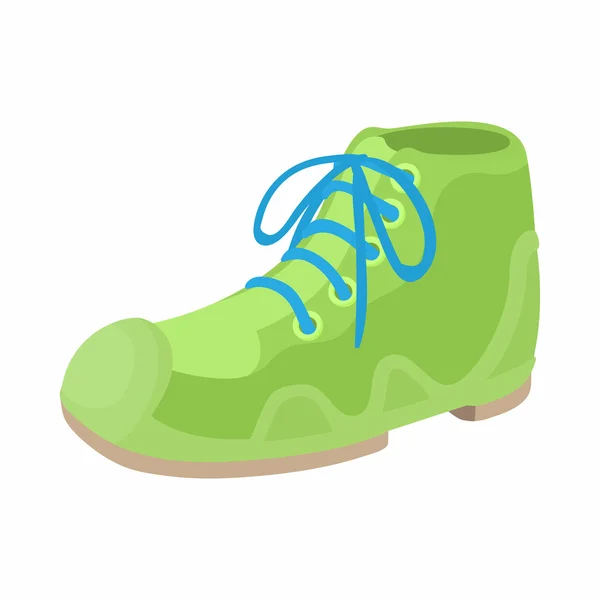 Icono de bota verde en estilo de dibujos animados — Vector de stock