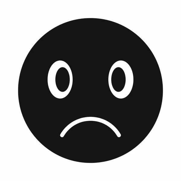 Emoticono triste icono, estilo simple — Archivo Imágenes Vectoriales