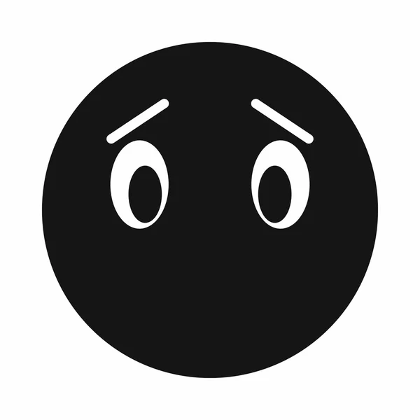 Emoticon sin icono de la boca, estilo simple — Archivo Imágenes Vectoriales