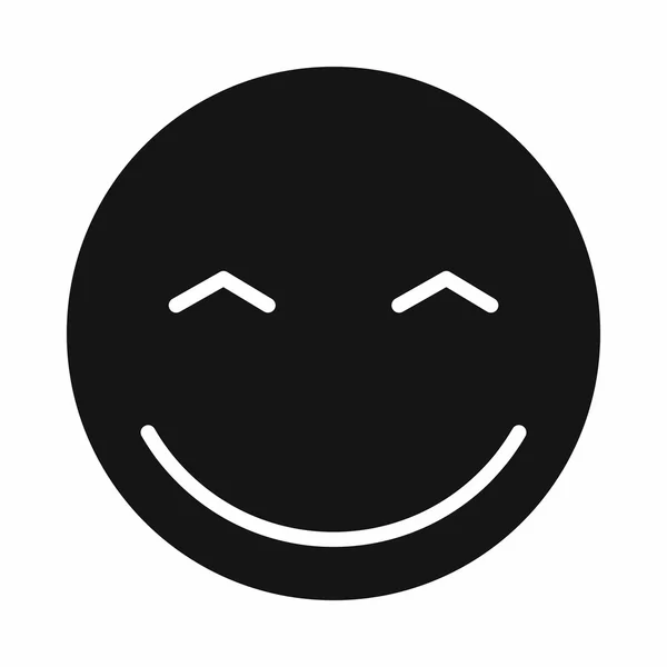 Emoticon sorridente com ícone de olhos sorridentes — Vetor de Stock