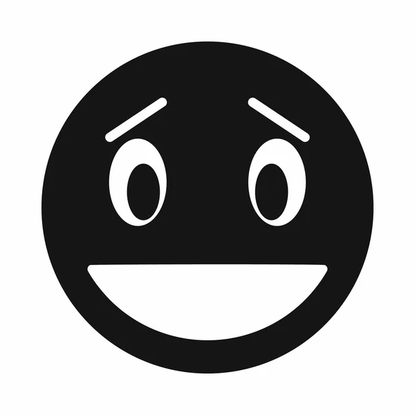 Confundido icono emoticono, estilo simple — Archivo Imágenes Vectoriales