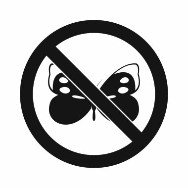 Hiçbir kelebek işareti simgesi, basit tarzı