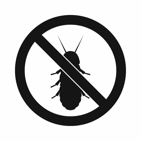 Pas d'icône de signe termite, style simple — Image vectorielle