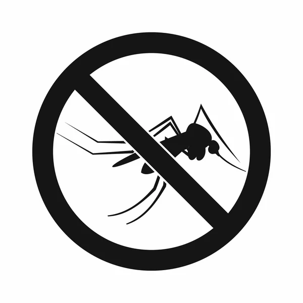 Basit tarzı yok sivrisinek işareti simgesi — Stok Vektör