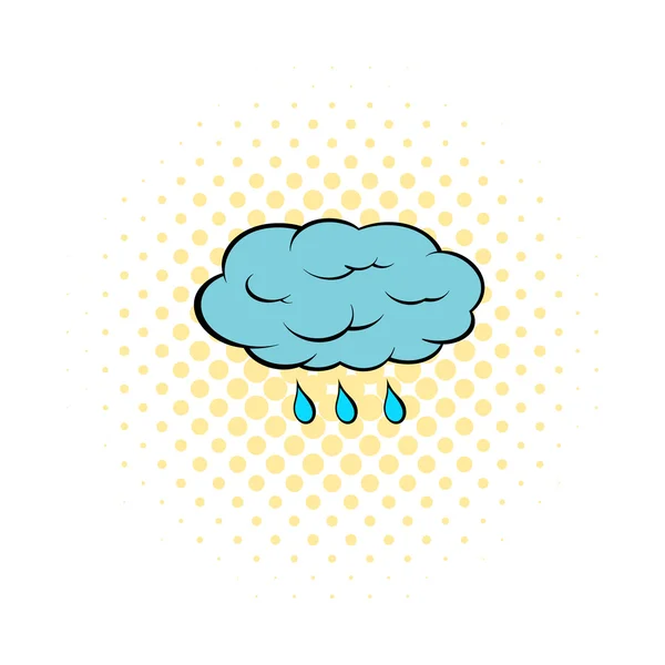 Icona della nuvola di pioggia, stile pop-art — Vettoriale Stock