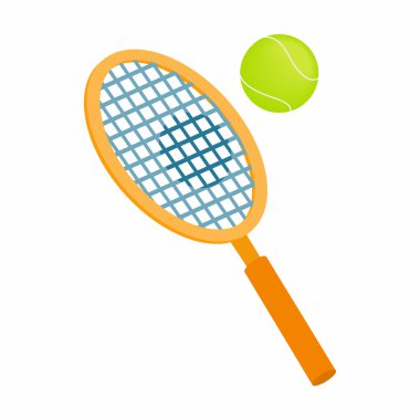 Tenis raketi ile bir tenis topu simgesi