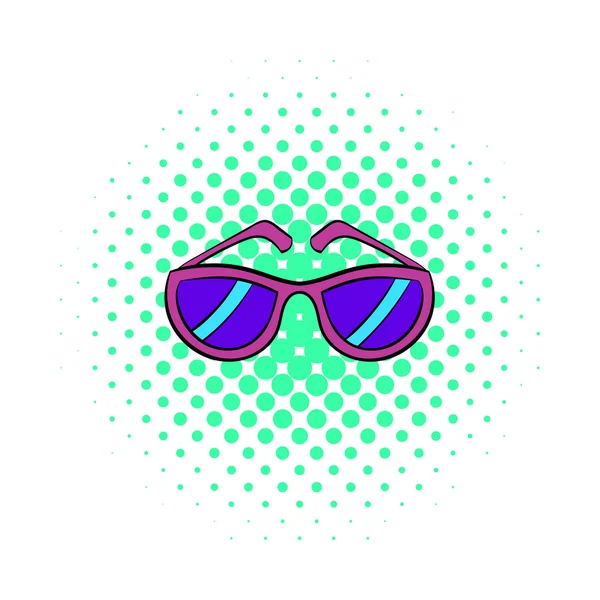 Icono de gafas de sol, estilo cómic — Vector de stock