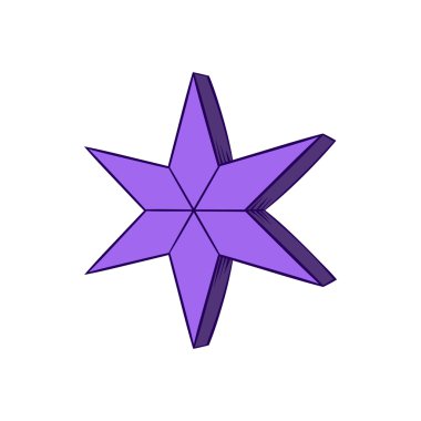 Simge star, çizilmiş tarzı el