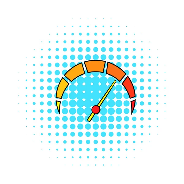 Icono de tacómetro en estilo cómico — Archivo Imágenes Vectoriales