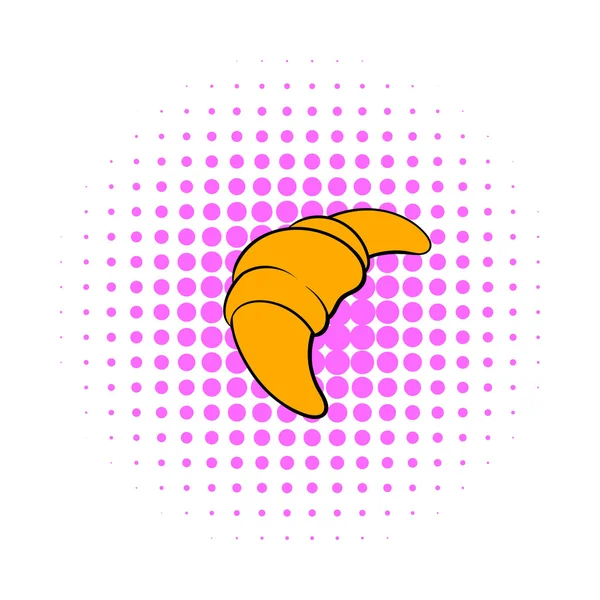 Croissant-Ikone im Comicstil — Stockvektor
