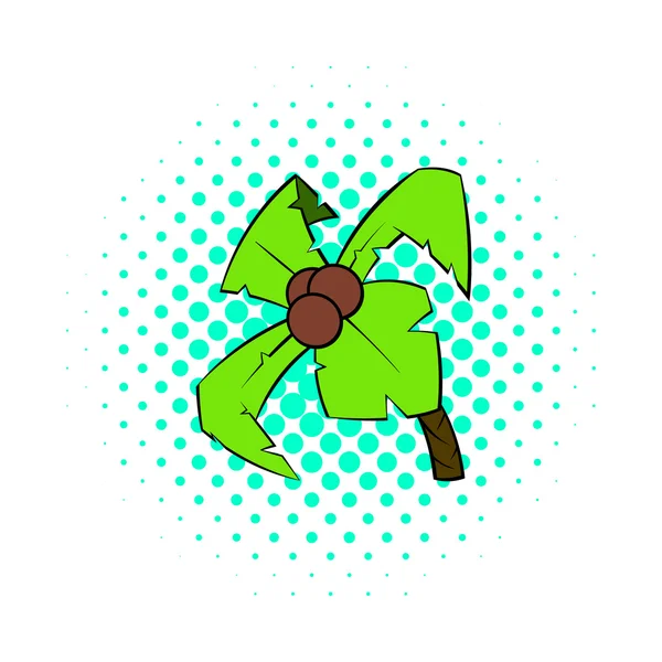 Icône palmier, style pop-art — Image vectorielle