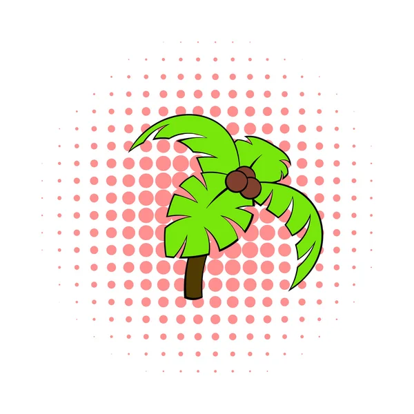 Icône palmier, style pop-art — Image vectorielle