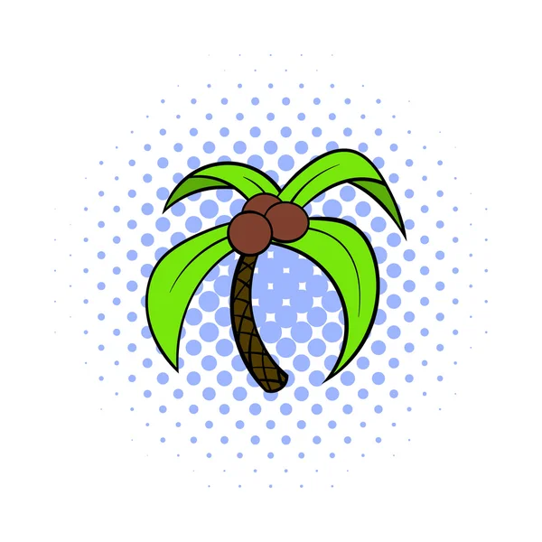 Palm tree icon, pop-art style — Stock Vector