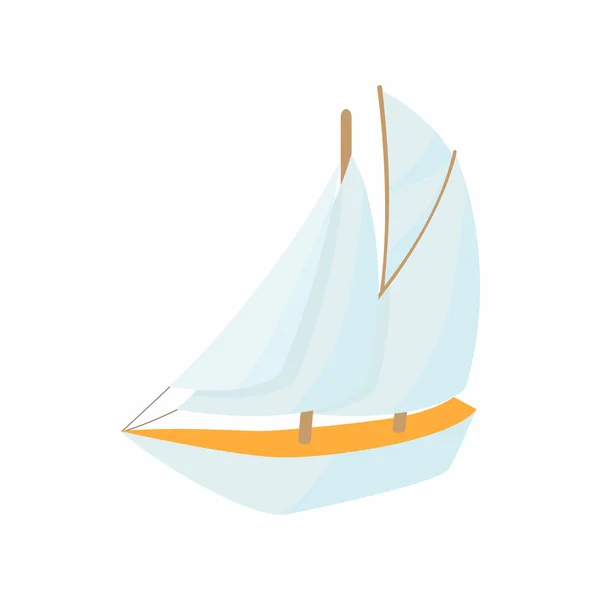 Значок човна, мультиплікаційний стиль — стоковий вектор