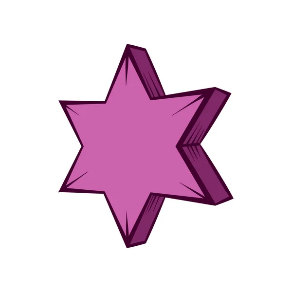 Star-Symbol, handgezeichneter Stil — Stockvektor