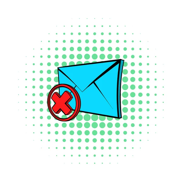 Nie można dostarczyć wiadomości e-mail ikona, w stylu pop-art — Wektor stockowy