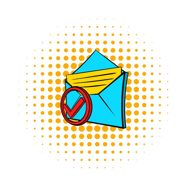 Икона электронной почты, стиль поп-арта — стоковый вектор