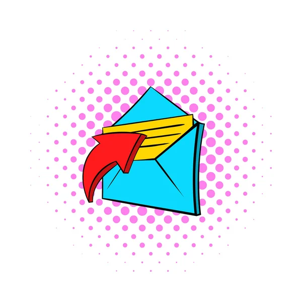 Ícone de mensagem de e-mail, estilo pop-art — Vetor de Stock