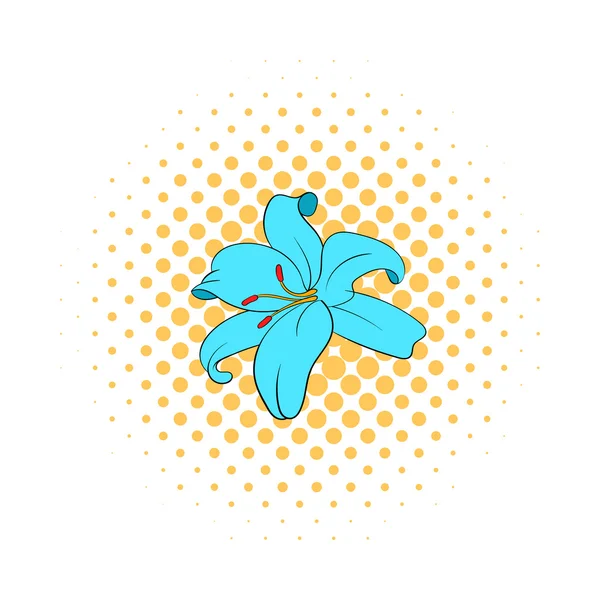 Икона цветов Лили, стиль комиксов — стоковый вектор
