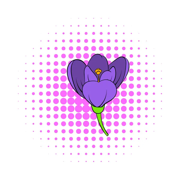 Crocus blomma ikon, serier stil — Stock vektor