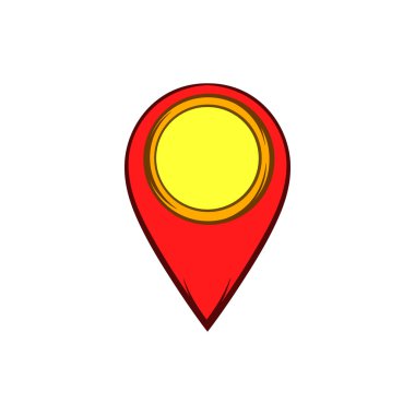 Harita işaretçi simgesi çizgi film tarzı