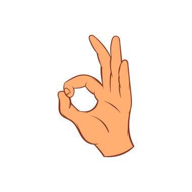 Ok işareti simgesi çizgi film tarzı