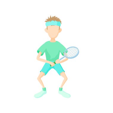 Tenis oyuncu simgesi, karikatür tarzı