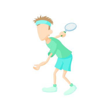 Tenis oyuncu simgesi, karikatür tarzı