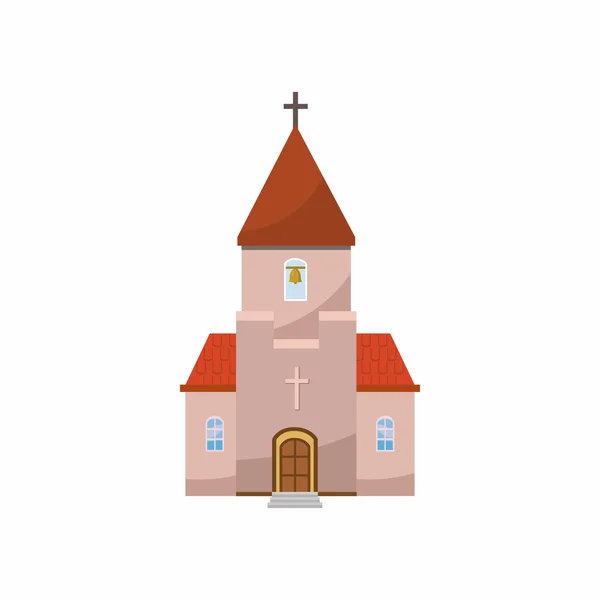 Icono de la iglesia en estilo de dibujos animados — Vector de stock