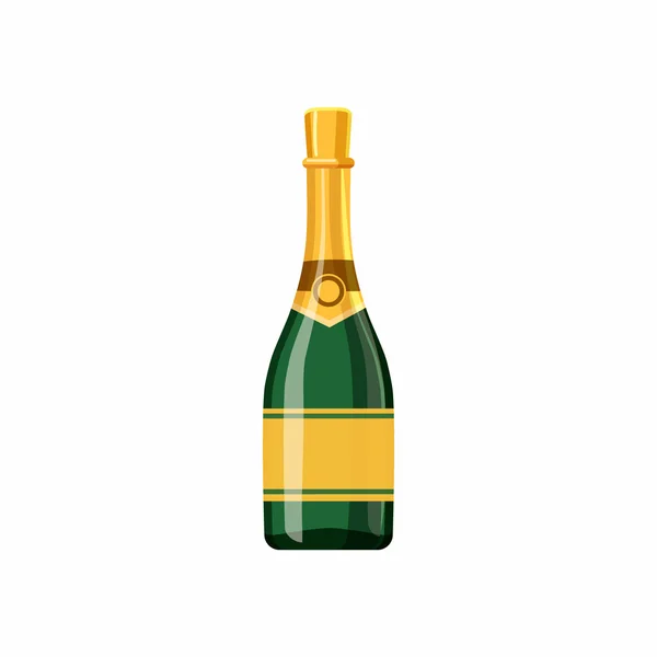 Champagnefles pictogram, cartoon stijl — Stockvector