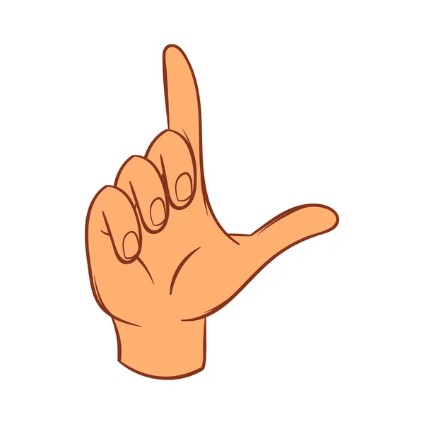 Touch screen hand gestures icon, cartoon style — Stock Vector